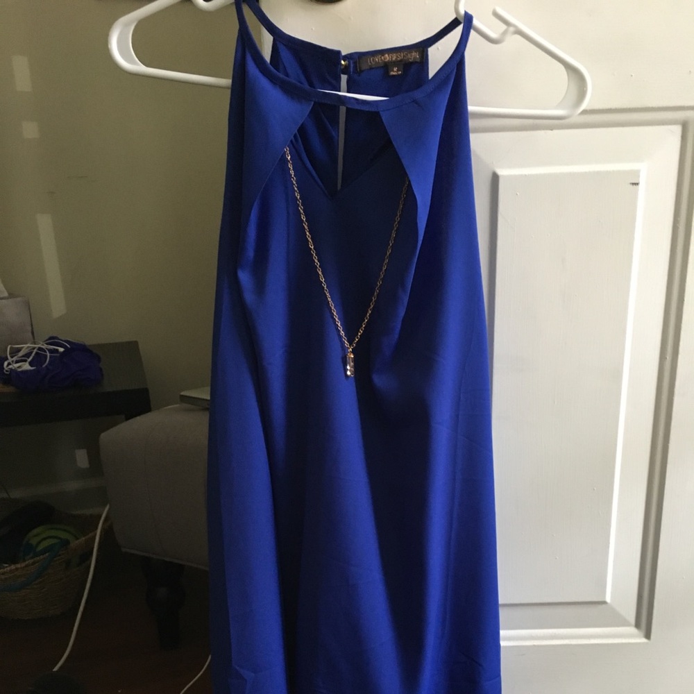 Royal blue cocktail dress